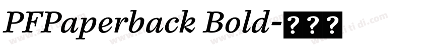 PFPaperback Bold字体转换